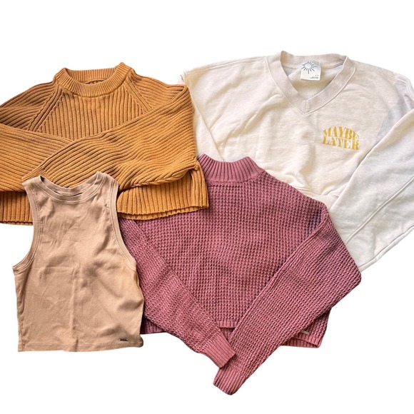 Hollister Tops - Hollister Aerie Aeropostale Cropped Sweater & Sweatshirt Bundle 4 PIECES Small‎